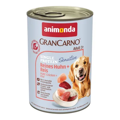Animonda GranCarno Adult Single Protein Sensitiv 6 x 400 g - Reines Huhn & Reis