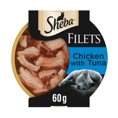 Sheba Fillets in Gravy Trays - Chicken & Tuna (32 x 60g)