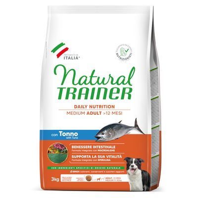 Trainer Natural Adult Medium met Tonijn, Rijst & Spirulina Hondenvoer