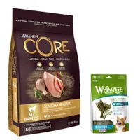 10 kg Wellness Core + passender Snack zum Sonderpreis! - Senior Original + Soft Snack Größe S (28 Stück)