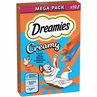 Dreamies Kitten & Adult Cat Creamy Snacks with Chicken & Salmon - 12 x 10g