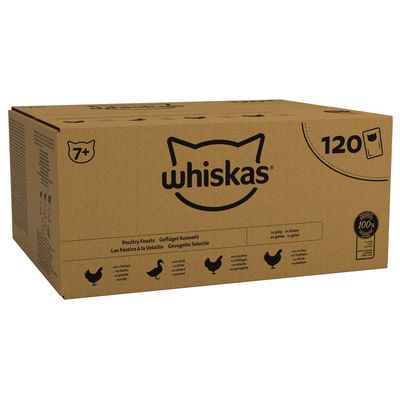 Whiskas 7+ Senior Pouches in Jelly Mega Pack 120 x 85g