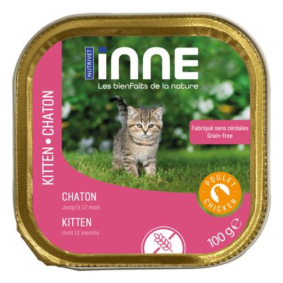 Nutrivet Inne Kitten con Pollo umido per gatto 16 x 100 g