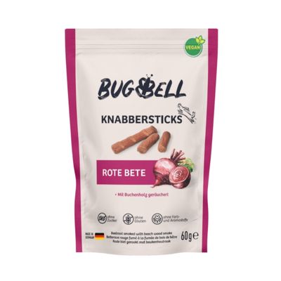 BugBell Knabbersticks Rote Bete Sparpaket: 4 x 60 g