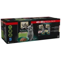 Sheba Kitten Pouches Mega Pack - Mixed Selection in Gravy (40 x 85g)