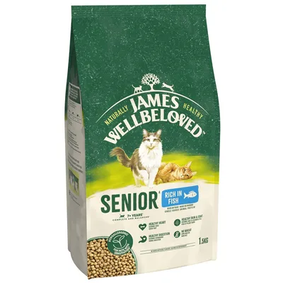 James Wellbeloved Senior 7+ Cat Hypoallergenic  - Fish - 1.5kg