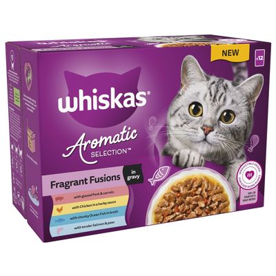 Whiskas 1+ Aromatic Selection Fragrant Fusions in Gravy 12 x 85g