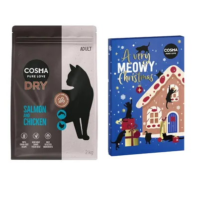 Cosma: 2 kg karma sucha + Kalendarz adwentowy z przysmakami gratis! - Kaczka i kurczak