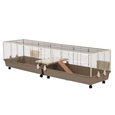 Cage TIAKI XXL pour lapin - L 240 x l 58 x H 52 cm