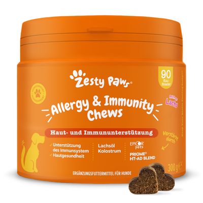 Zesty Paws Allergy & Immunity Chews saumon pour chien 2 x 90 bouchées à mâcher