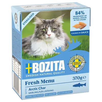 Bozita Tetra bitar i sås 6 x 370 g - Sterilised Röding
