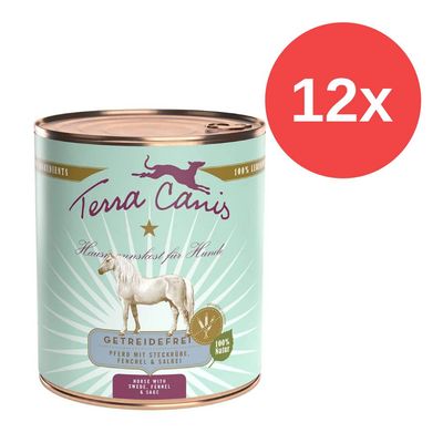 Sparpaket Terra Canis Getreidefrei 12 x 800 g Mix (Wild, Kaninchen)