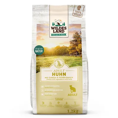 Wildes Land Cat Huhn & Gartengemüse - Sparpaket: 2 x 1,2 kg