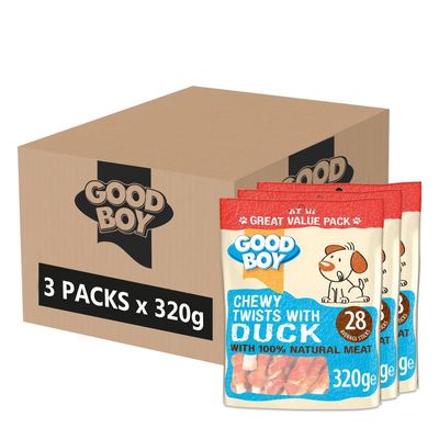 Good Boy Chewy Duck Twists 3 x 320g