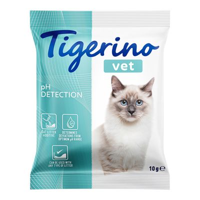 Tigerino vet pH Detection, добавка к кошачьему наполнителю, определяет отклонения от оптимального pH, подходит для любого наполнителя, упаковка 10 г.