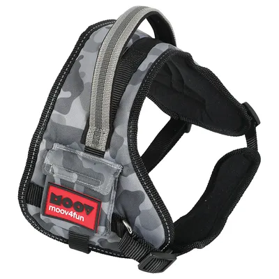 Harnais réglable Zolux Moov, camouflage gris pour chien - Taille XXL : 81 – 110 cm de tour de poitrine