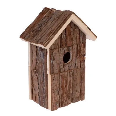 Nichoir TIAKI en rondins pour oiseaux L 17 x l 12,5 x H 26 cm