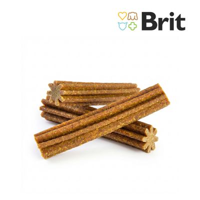Brit Dental Stick Mobility met collageen en kurkuma. Ondersteunt gewrichten, kraakbeen, pezen en banden. Glutenvrij, GGO-vrij, zonder kleurstoffen. Tandverzorgingssnack voor honden, gemaakt in de EU.