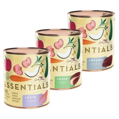 Terra Canis Essential 8+, 6 x 780 g - Pachet mixt (3 sortimente)