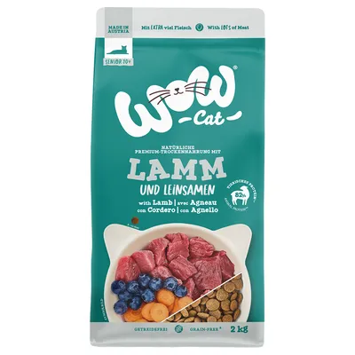 WOW Cat Senior bárány - 2 kg