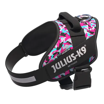 JULIUS-K9 IDC® Powergeschirr, rosa & grau - Grösse XS: Brustumfang 40 - 53 cm