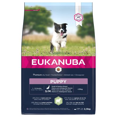 Eukanuba Puppy Small & Medium Breed – Lamb & Rice 2.5kg