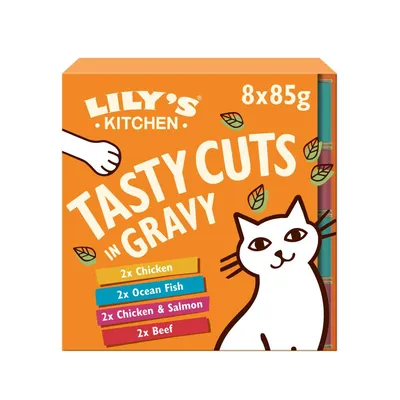 Lily’s Kitchen Tasty Cuts in Gravy Multipack for Cats - Saver Pack: 16 x 85g