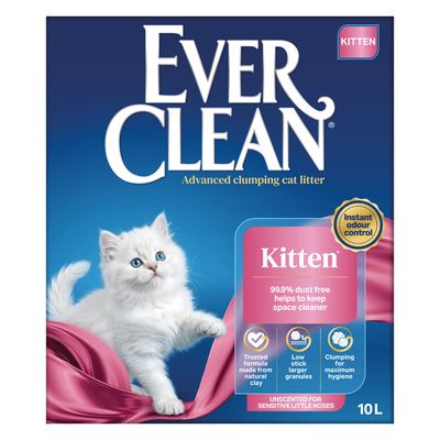 Ever Clean® Kitten Advanced Clumping Cat Litter - Unscented for Sensitive Little Noses - 10l