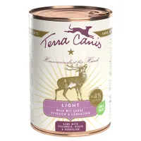 Lot Terra Canis Light 12 x 400 g pour chien - gibier, concombre, pêche & pissenlit