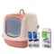 Savic Katzentoilette Nestor Jumbo Toilette champagner rosa / toskana rot + 2 extra Filter + 6 Bag it up