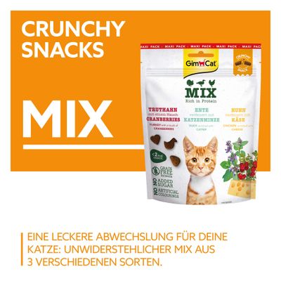 GimCat Crunchy Snacks - Mix Truthahn, Ente, Huhn (140 g)