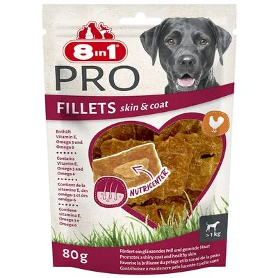 8in1 Fillets Pro Skin & Coat 80 g - Voordeelpakket: 5 x 80 g