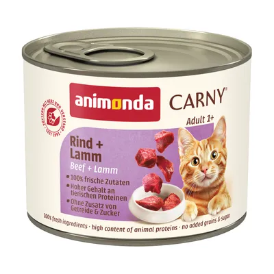 Výhodné balenie animonda Carny Adult 24 x 200 g - hovädzie a jahňacie