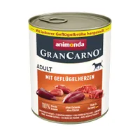 Megapakiet animonda GranCarno Original Adult, 24 x 800 g - Serca drobiowe