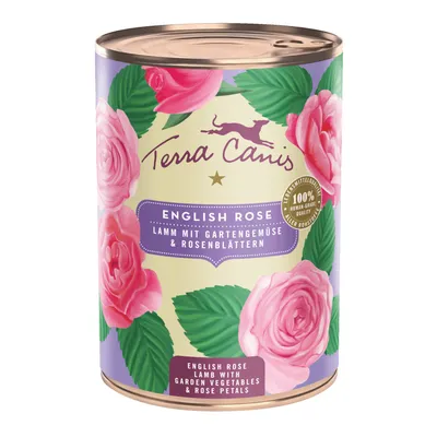 Boîtes Terra Canis menu Floralis 6 x 400 g pour chien - rose anglaise : agneau