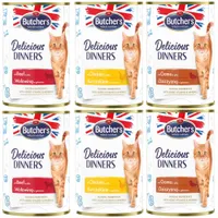 Butcher's Delicious Dinners 6 x 400 g - Pakiet mieszany (3 smaki)