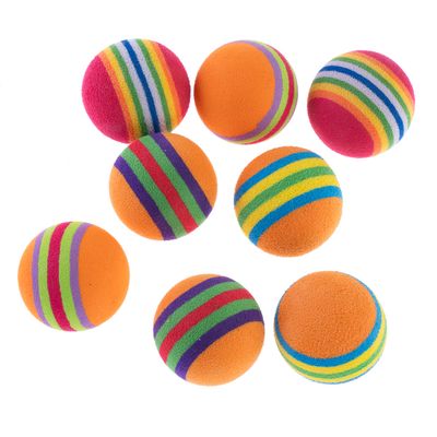 zooplus Basics Set de mingi de jucărie pentru pisici 8 bucăți (Ø 3,4 cm)