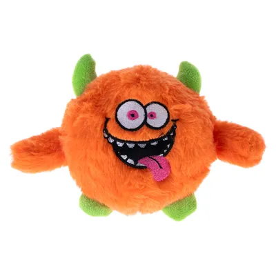 TIAKI Orange Monster Plush Dog Toy - 19 x 14 x 8 cm (L x W x H)