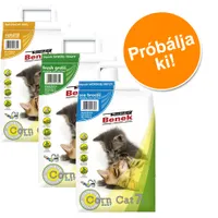 Próbacsomag: Benek Super Corn Cat macskaalom - 3 x 7 l (Natural, tengeri szellő  & friss fű)