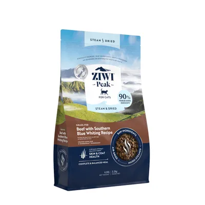 Ziwi Peak Steam & Dried marha macskatáp - 2,2 kg