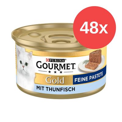 Gourmet Gold Mousse e Paté 48 x 85 g Umido per gatto Mix Mousse pesce