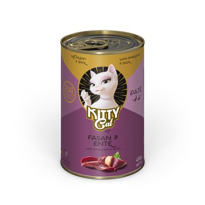 KITTY Cat Adult Pâté 6 x 400 g pour chat faisan, canard