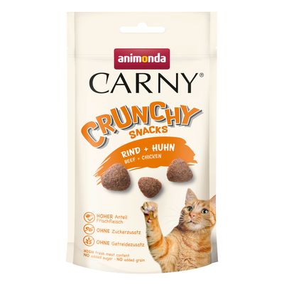 Animonda Carny Adult Crunchy Sparpaket: 10 x 50 g Rind + Huhn