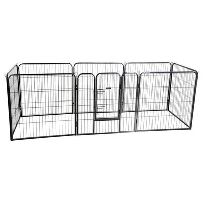 Metal enclosure with grid walls, rectangular shape, door with two locks. Suitable for indoor and outdoor use.