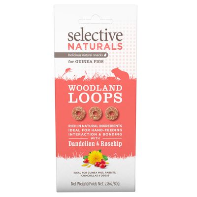Selective Naturals Woodland Loops für Meerschweinchen Sparpaket: 2 x 80 g