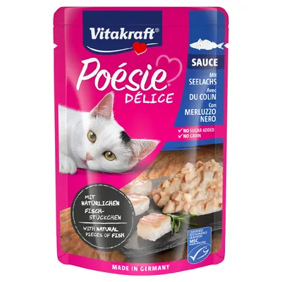 Vitakraft Poésie Délice 23 x 85 g - Fekete tőkehal