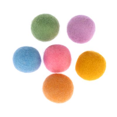 TIAKI kattleksak filtbollar Set med 6 St (Ø 3 cm vardera)