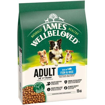 James Wellbeloved Adult Hypoallergenic- Fish & Rice Economy Pack: 2 x 15kg