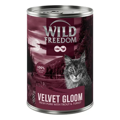 Wild Freedom Adult "Red" 6 x 400 g - graanvrij receptuur Kattenvoer - Velvet Gloom - Varkensvlees, Kalkoen & Forel