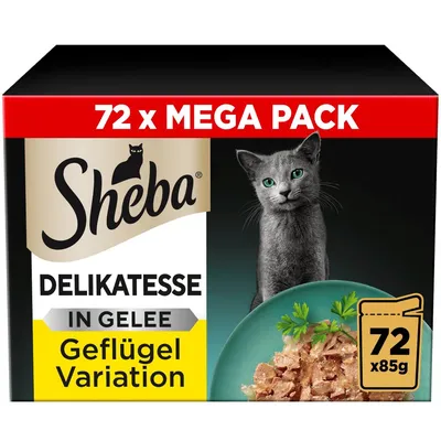 Sheba portionsposer 72 x 85 g - Selection i gelé fjerkrævariation 